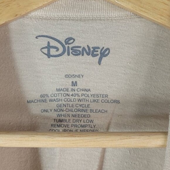 Disney Tinkerbell Sketch T Shirt Tan Medium Drawing Stars Short Sleeve Princess - Picture 6 of 6